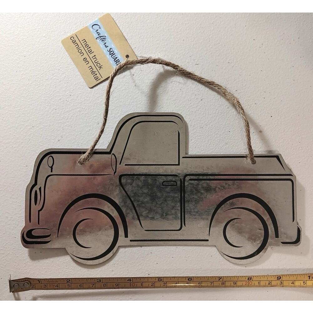 New Crafters Square Metal Truck Hanging Wall Sign Old Pickup Decor 9.5 Inch QTY